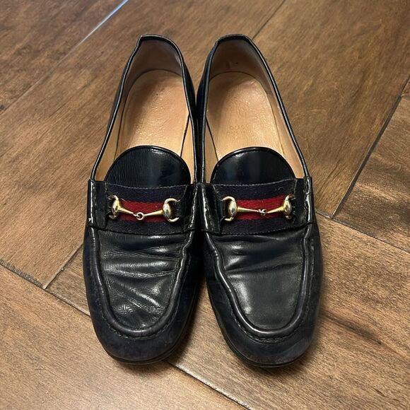 Gucci Leather Blue Boston Loafers – EU 36.5 – With Box - Picture 1 of 9